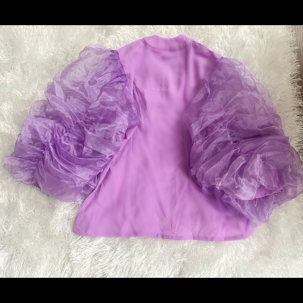 Silk Blouse with puffy sleeves